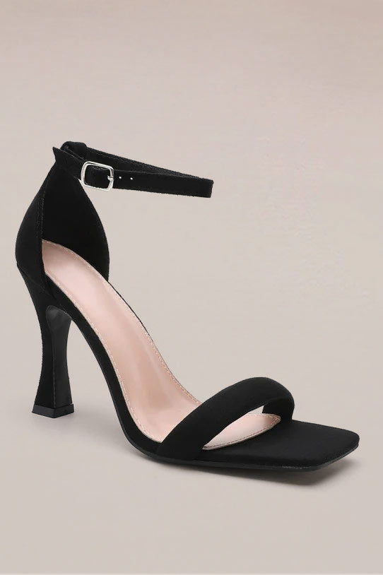 Hope Black Suedette Barely There Heels