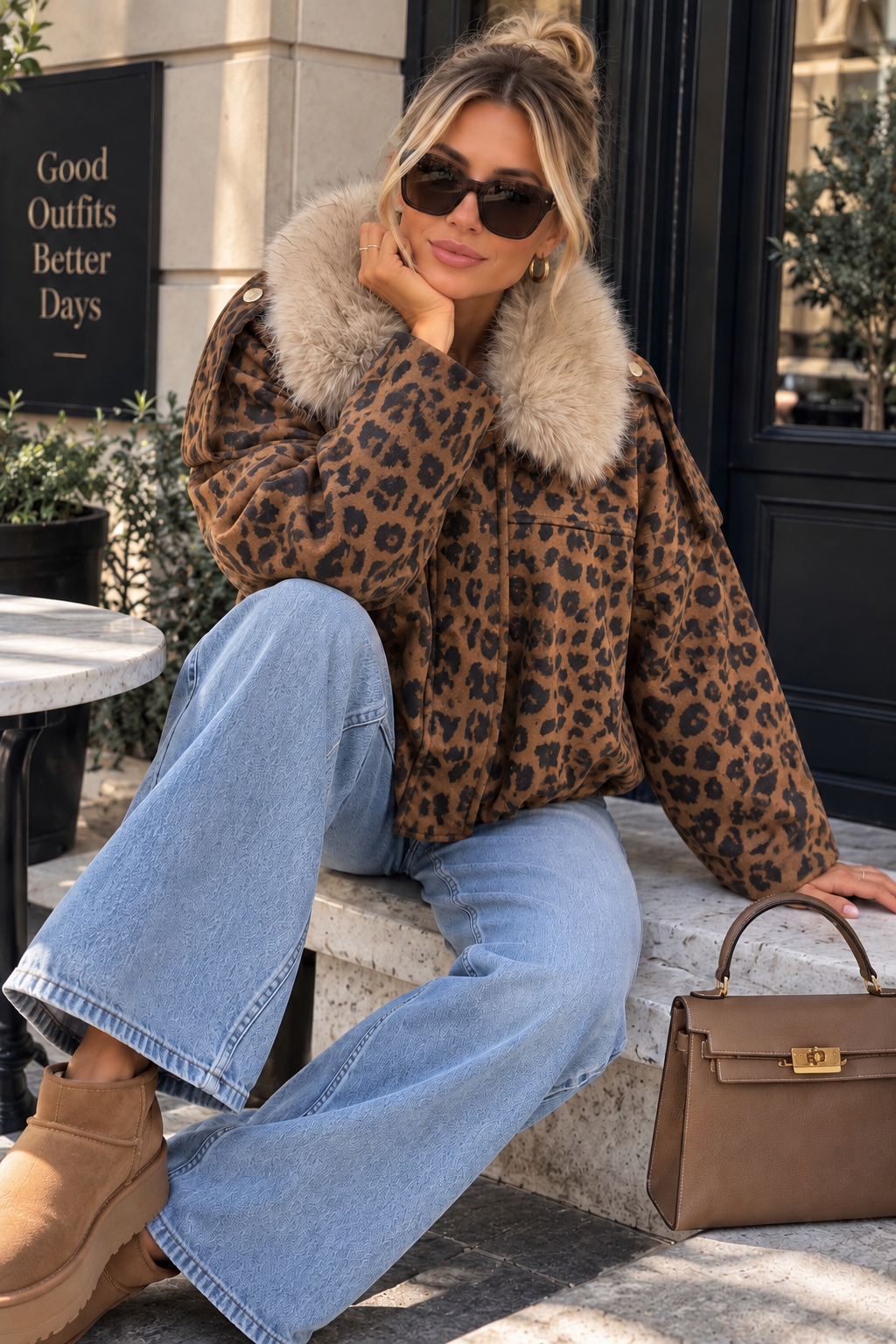 Adalynn Leopard Suedette Jacket