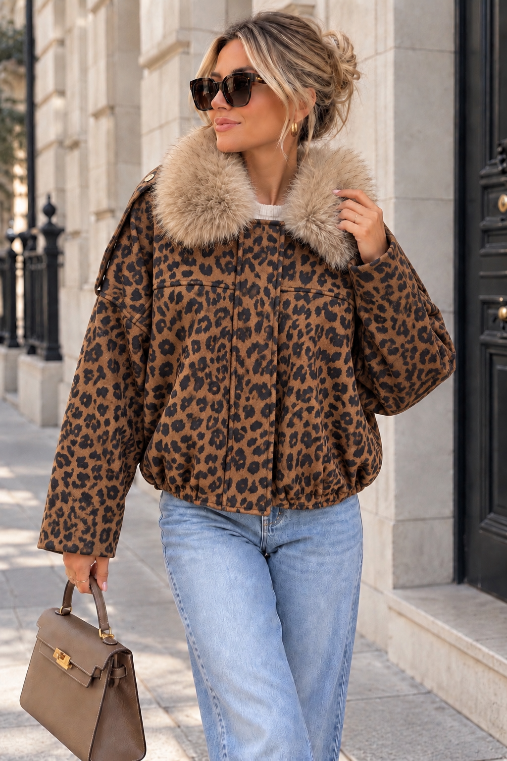 Adalynn Leopard Suedette Jacket