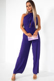 Adele Purple Wide Leg Jumpsuit