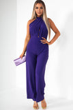 Adele Purple Wide Leg Jumpsuit