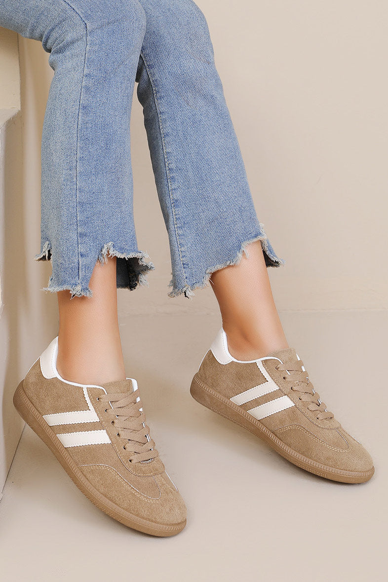 Alaina Camel Suedette Trainers