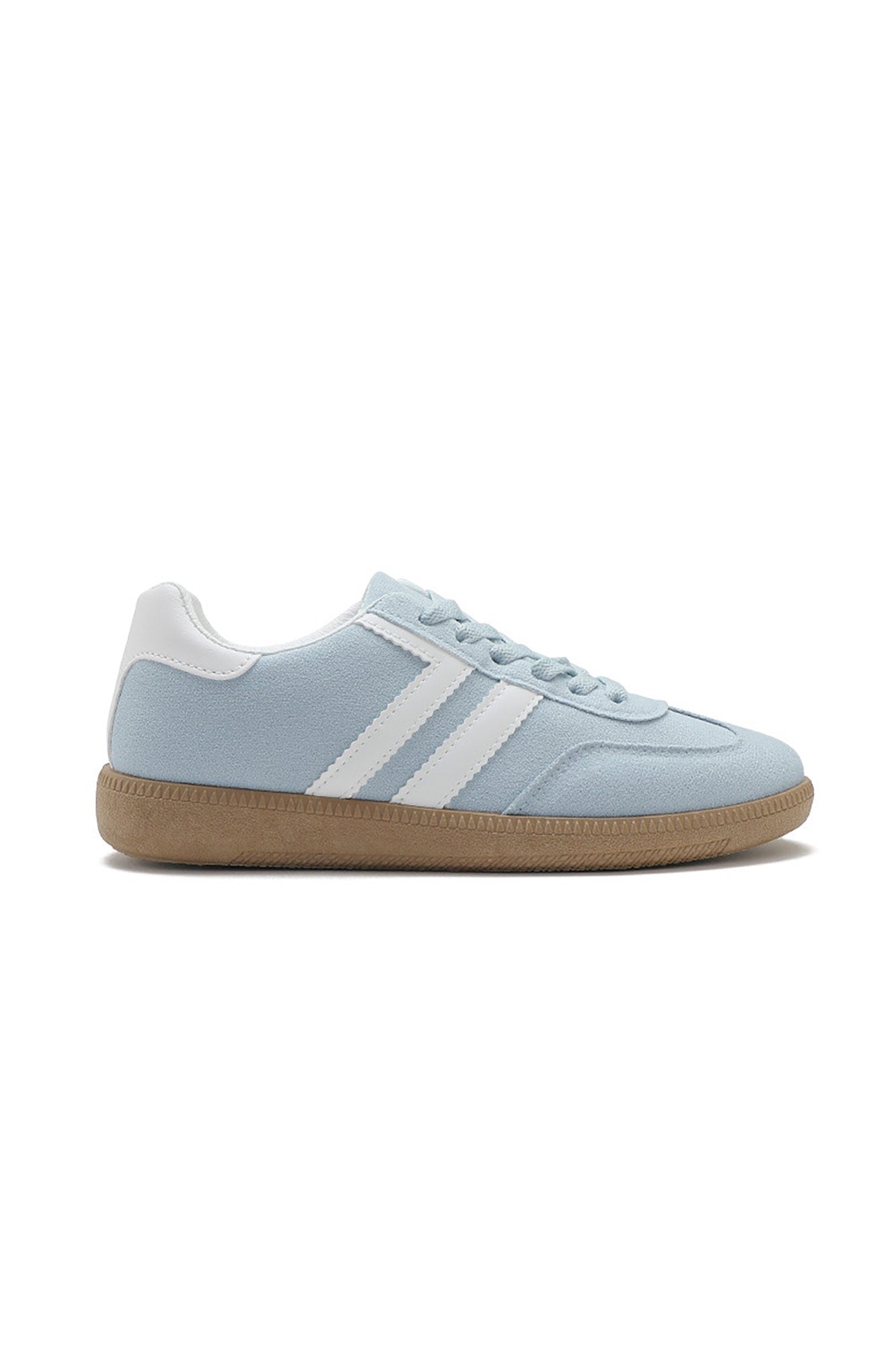 Alaina Light Blue Suedette Trainers
