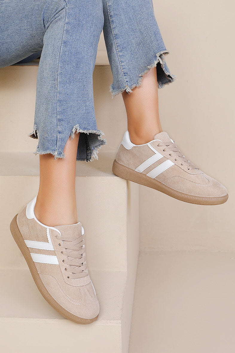 Alaina Stone Suedette Trainers