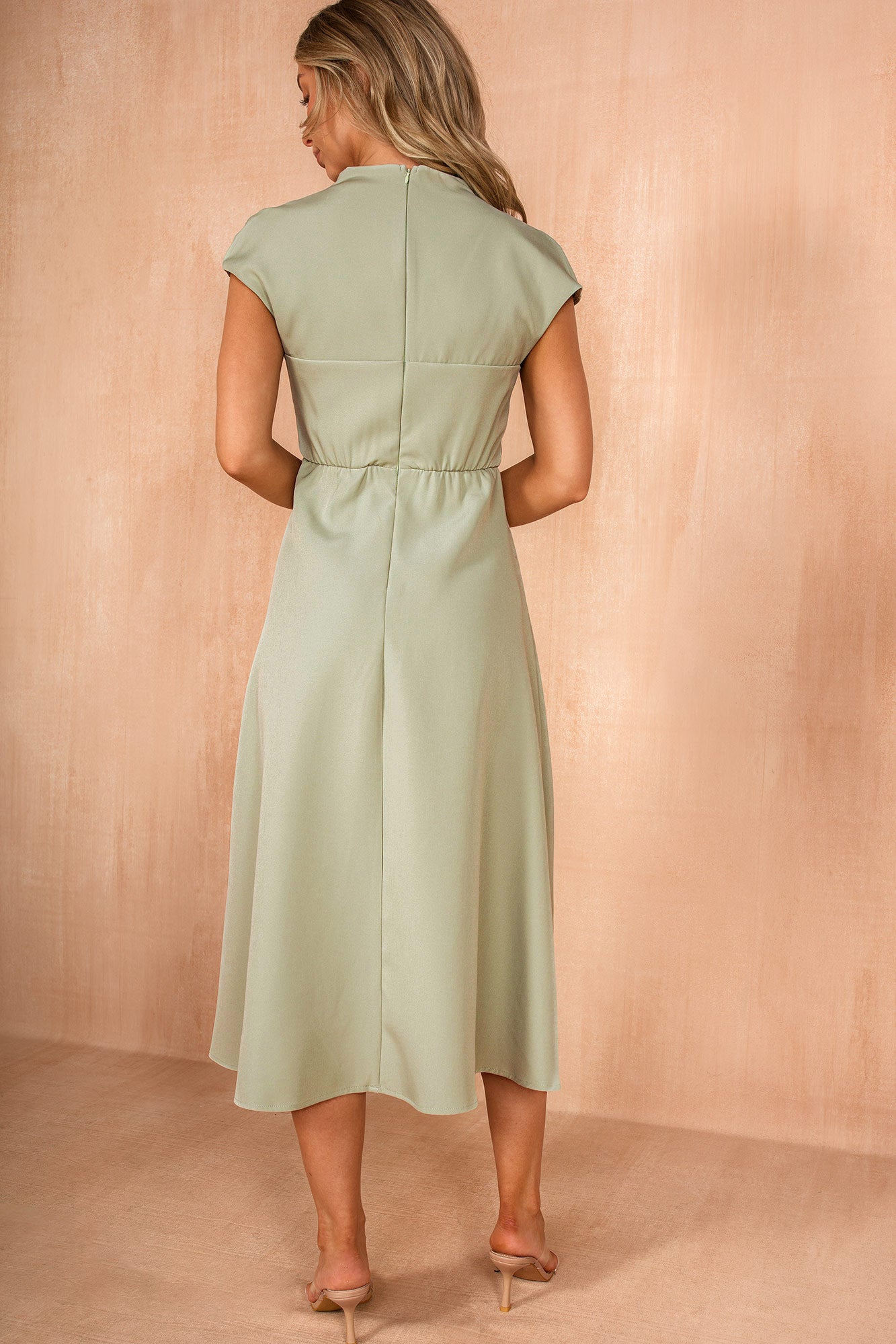 Amora Sage Midi Dress