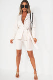 Ashley Cream Blazer and Shorts Co Ord
