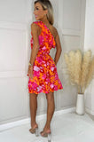 AX Paris Hester Pink and Orange Floral Dress