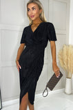 AX Paris Qwynn Black Plisse Dress