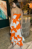 AX Paris Verity Orange Print Dress