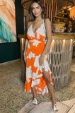 AX Paris Verity Orange Print Dress