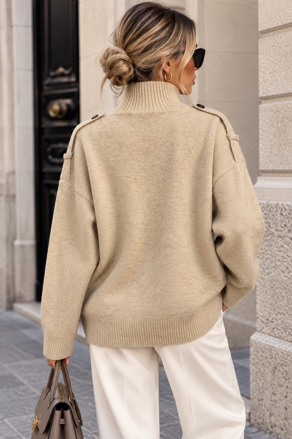 Beatrix Stone Knit button Up Cardigan