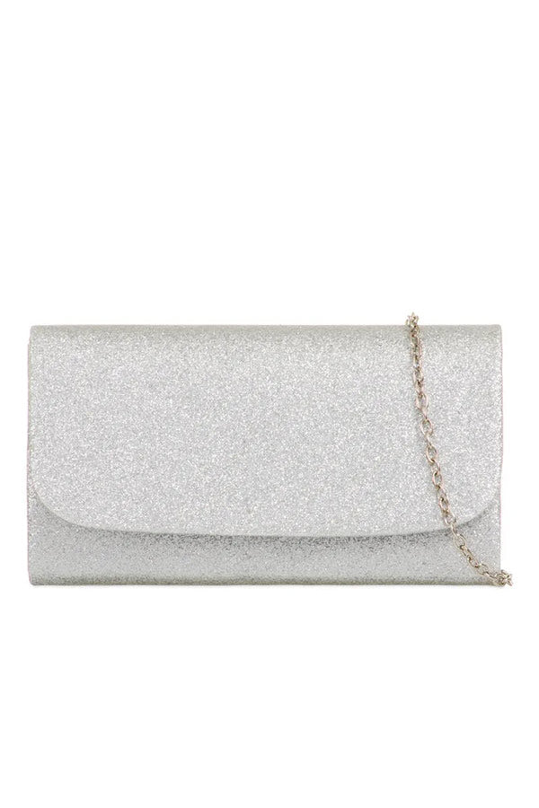Bellatrix Silver Shimmer Detachable Chain Bag