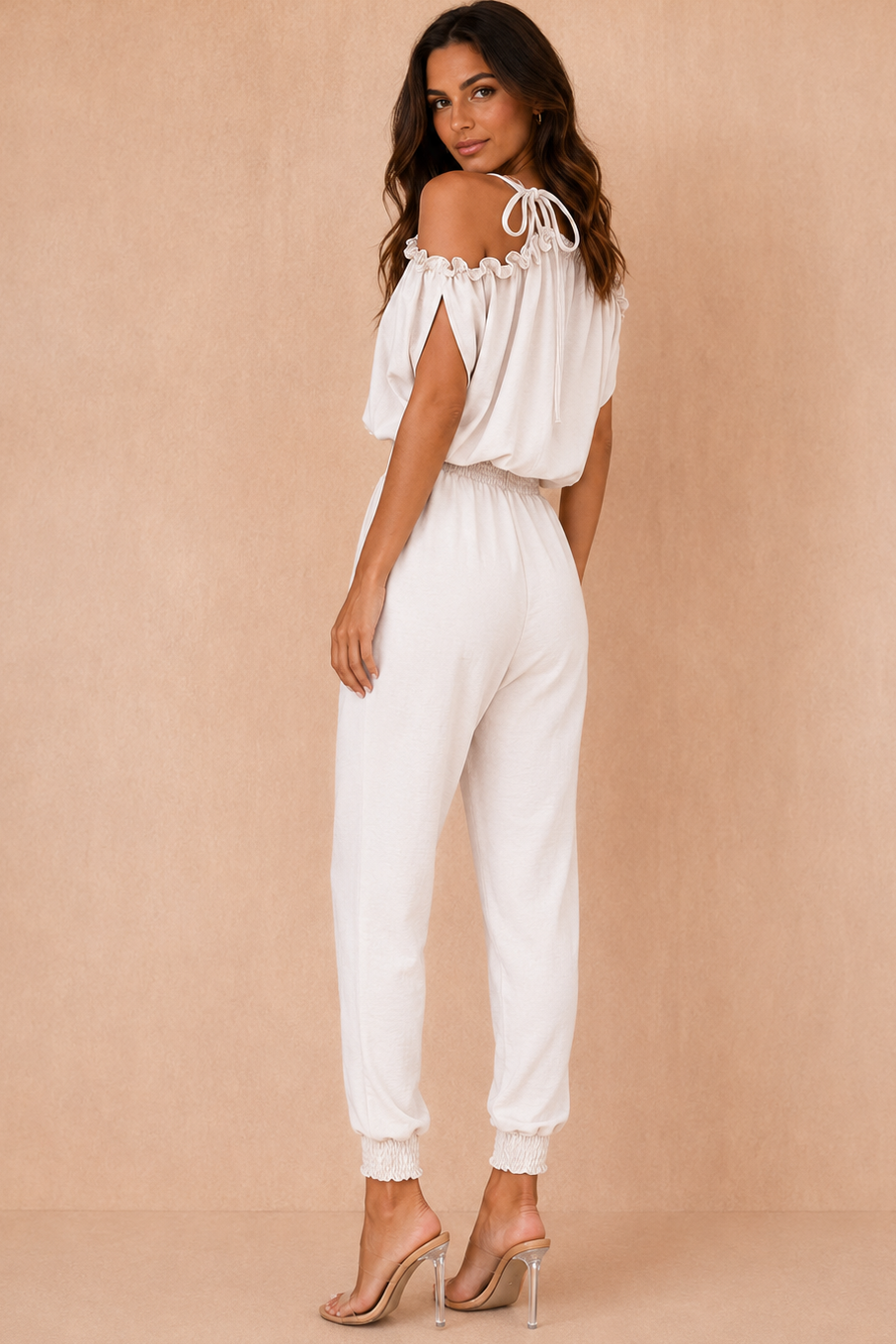 Belle Stone Cold Shoulder Jumpsuit