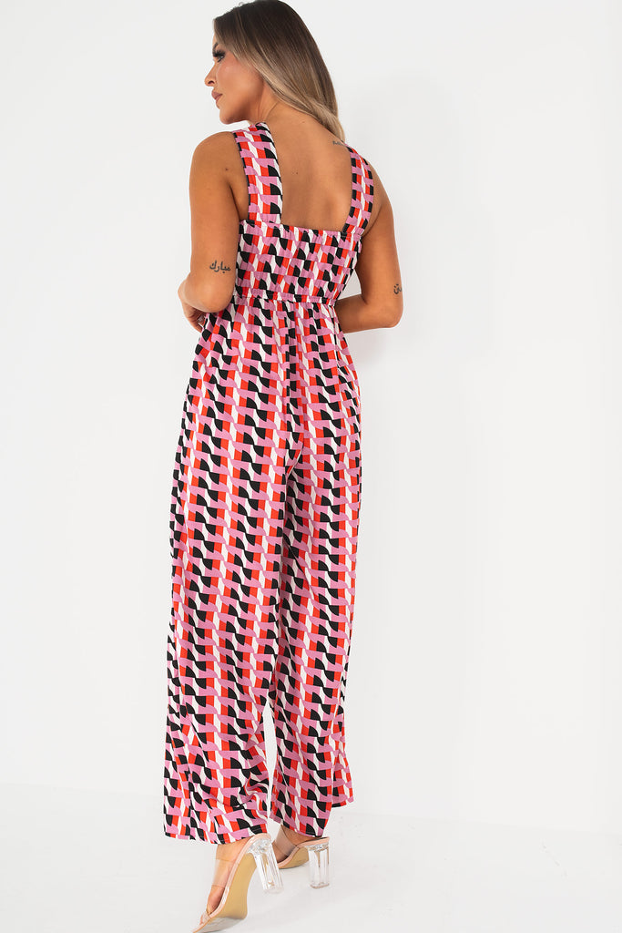 Bonnie Multi Print Wide Leg Jumpsuit