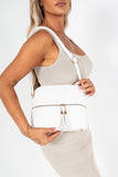 Brooklyn White Faux Leather Bag
