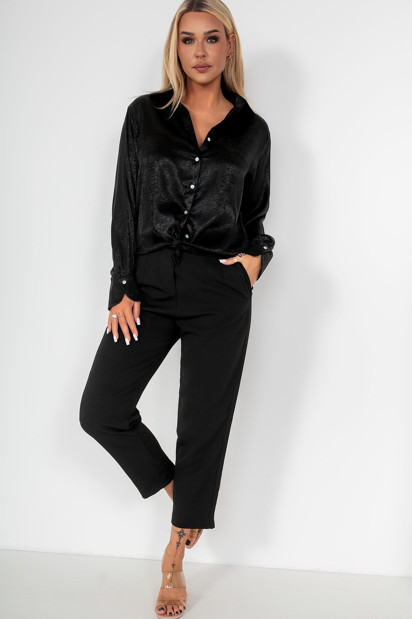 Cailyn Black Tailored Trousers