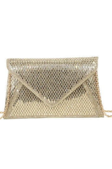 Capella Gold Diamante Detachable Chain Bag