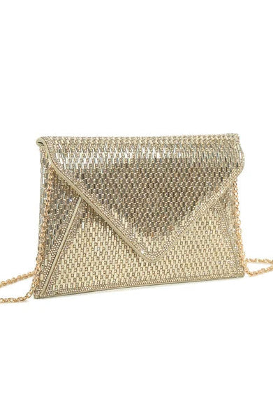 Capella Gold Diamante Detachable Chain Bag