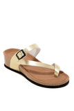 Carly Gold Toe Loop Sandals
