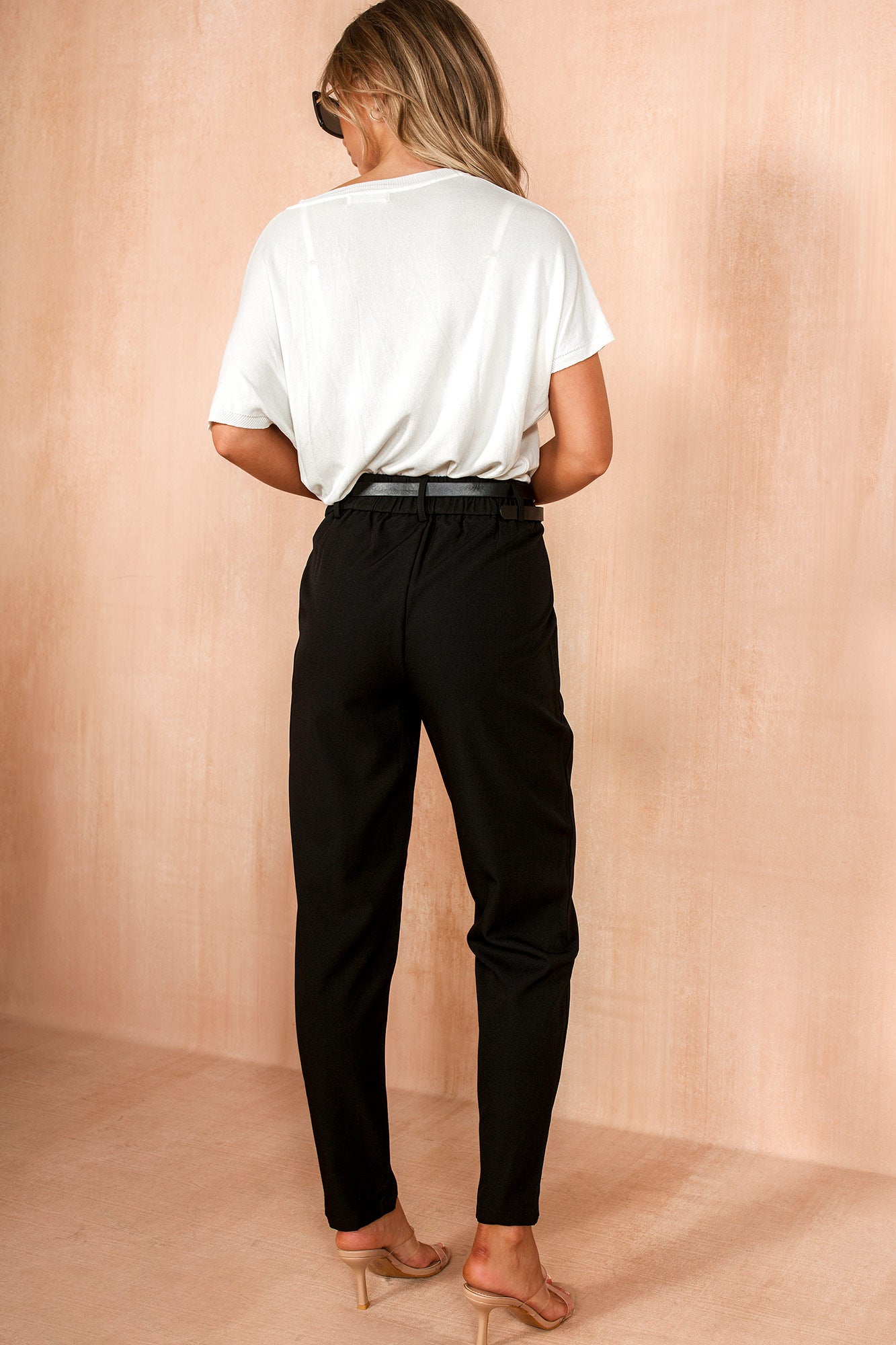 Catalina Black Belted Trousers