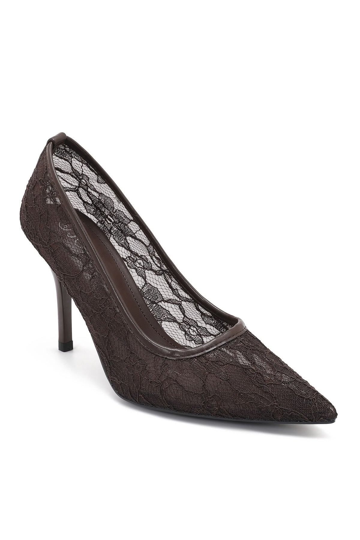 Charley Chocolate Lace Court Heels