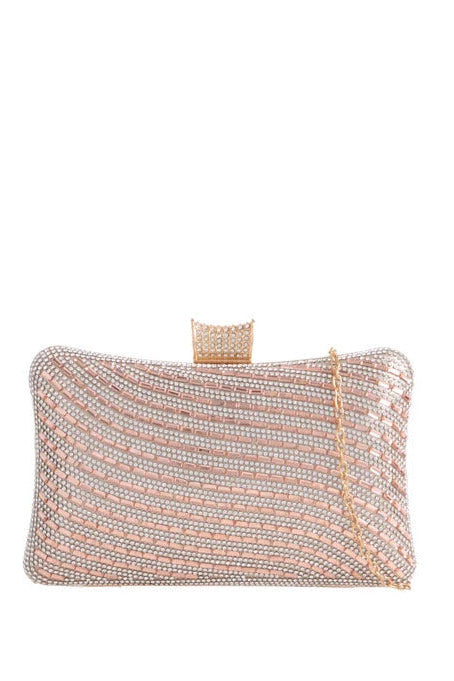 Danielle Rose Gold Diamante Detachable Chain Bag