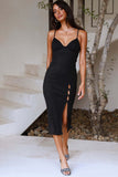 Darcy Black Open Back Dress