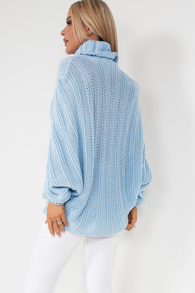 Deanna Baby Blue Cable Knit Jumper