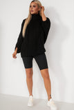 Deanna Black Cable Knit Jumper