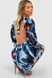 Delanie Blue Print Dress