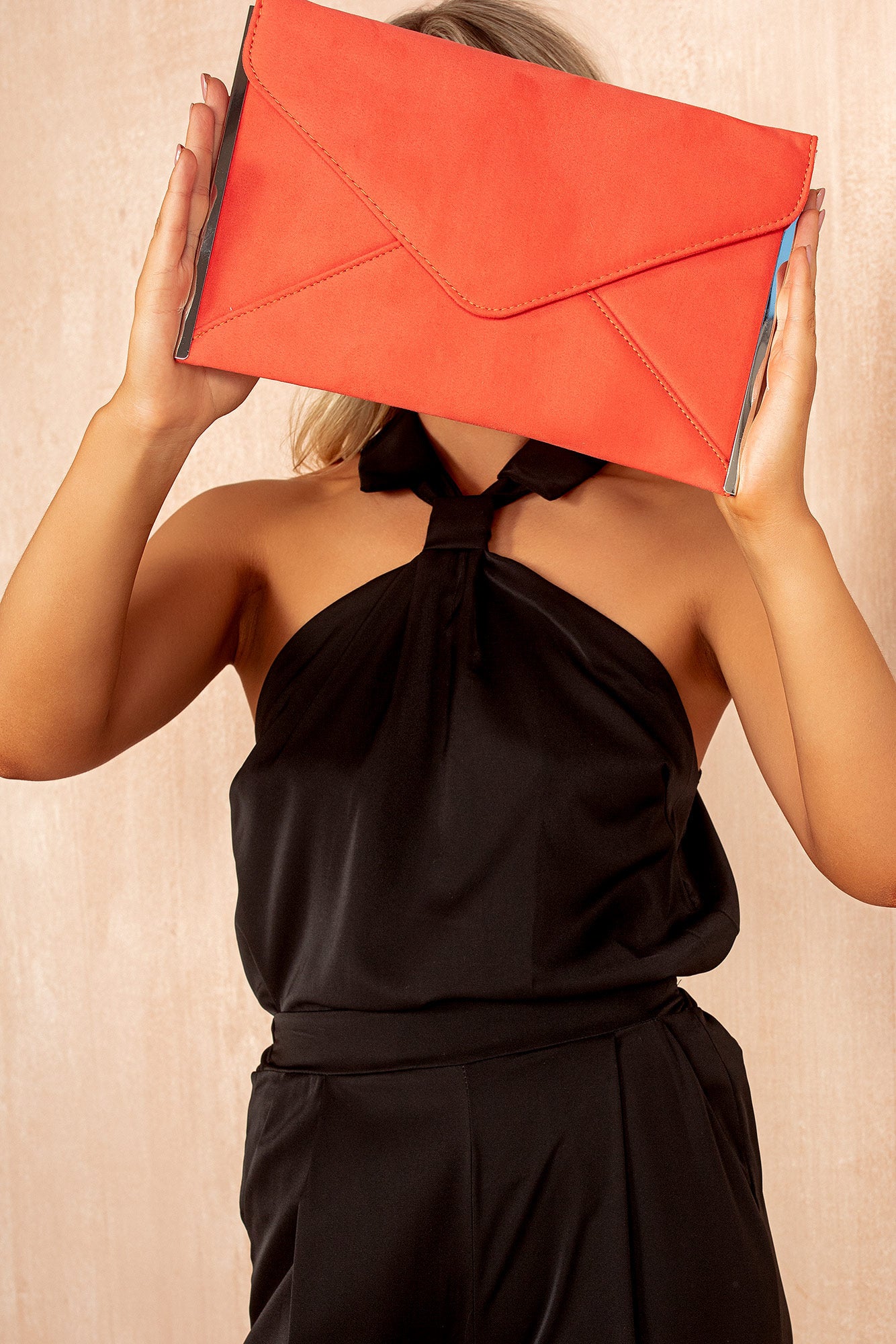 Diana Coral Suedette Detachable Chain Bag