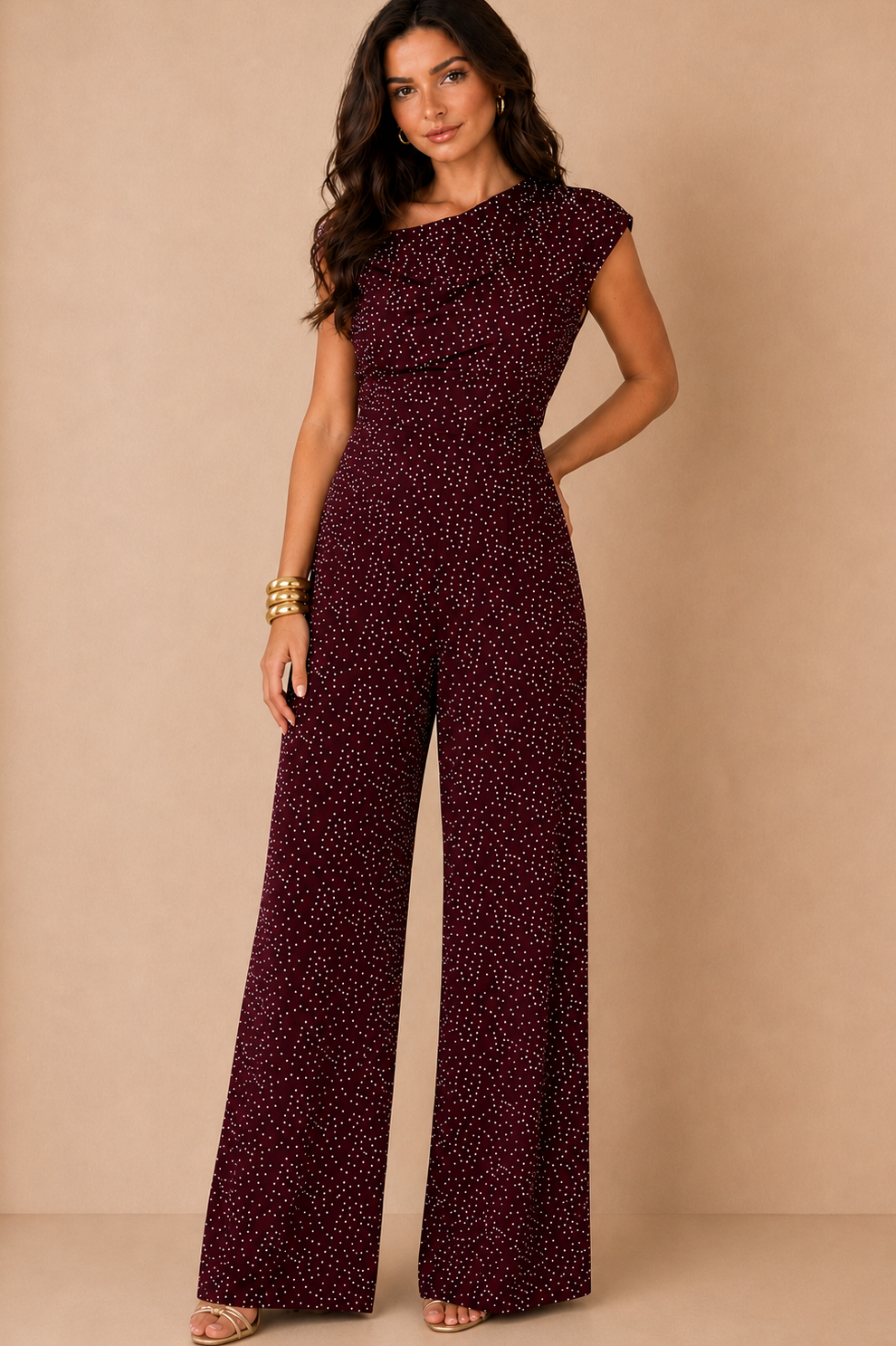 Donna Berry Spotted Jumpsuit