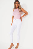Dulcie Baby Pink Ribbed Tank Top