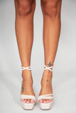 Emilia Nude Strappy Platform Heels