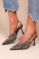 Fabia Leopard Print Slingback Heels