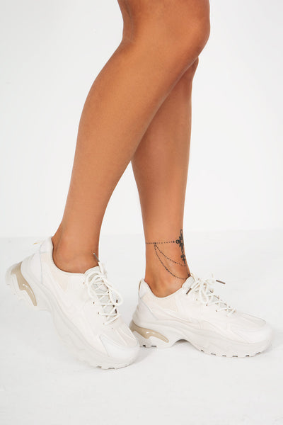 Chunky deals cream trainers