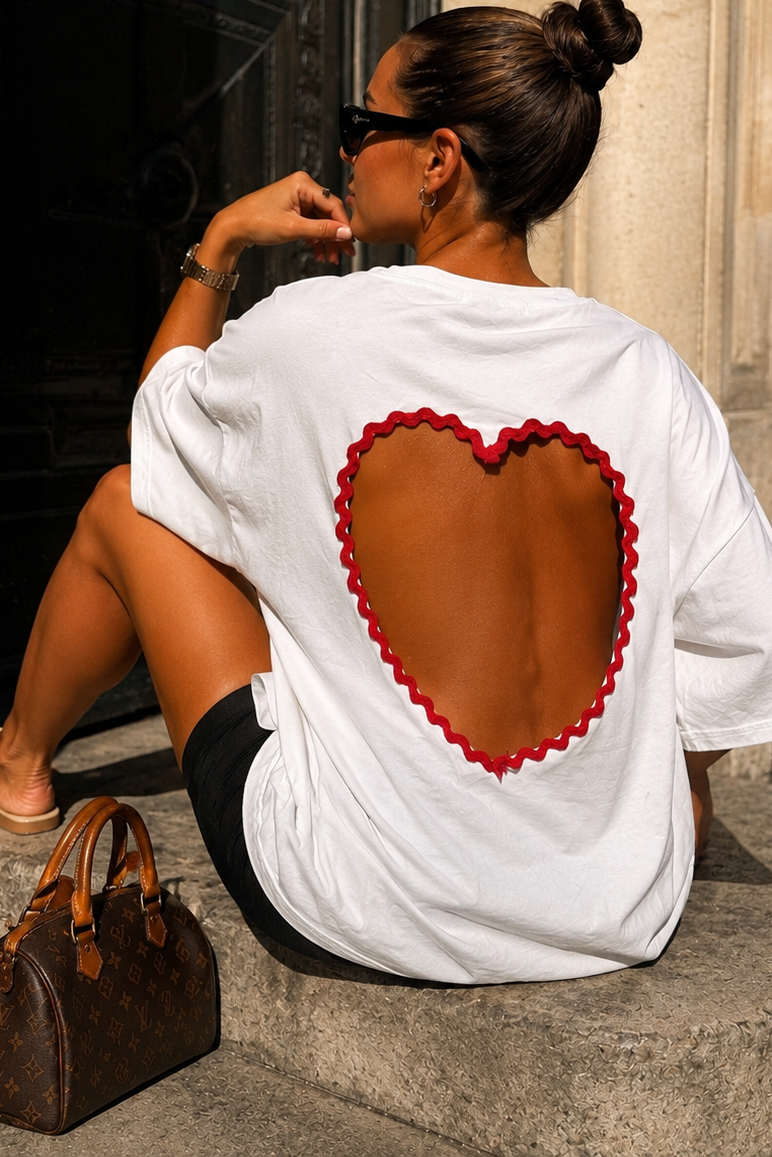 Gayel White Cut Out T-Shirt
