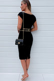 Girl in Mind Miley Black Belted Dress
