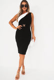 Girl In Mind Sophia Monochrome Belted Dress