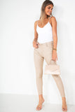 Gisella Cream Wax Push Up Jeans