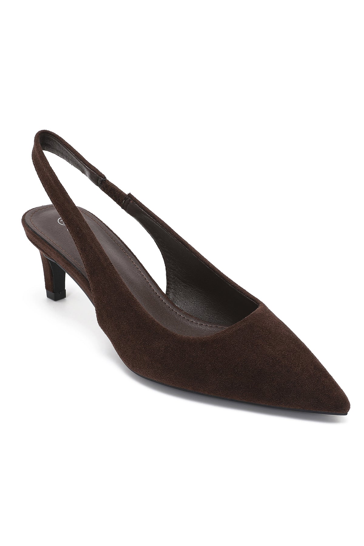 Hollinda Chocolate Suedette Slingback Heels
