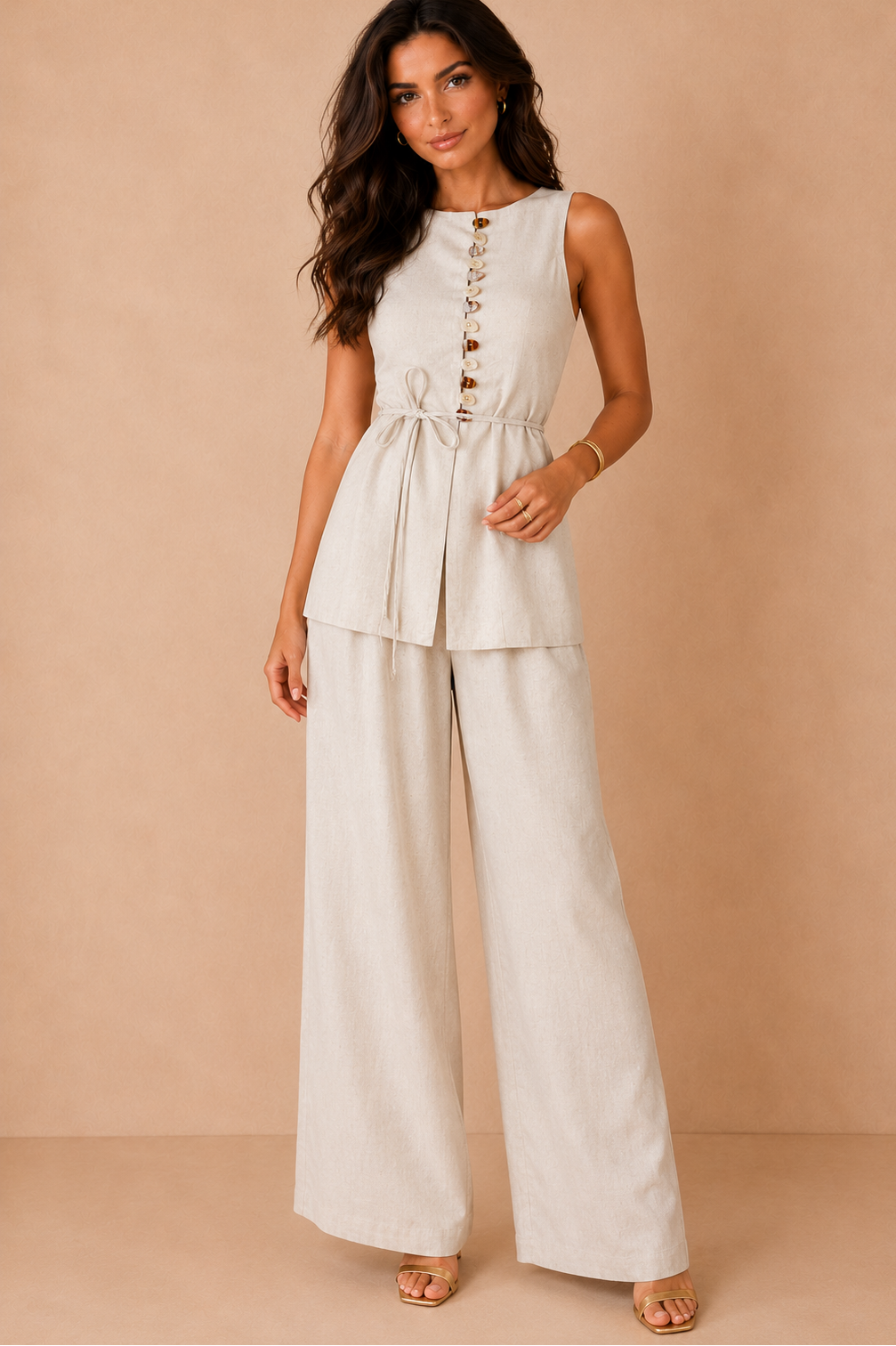 Imani Stone Linen Co Ord