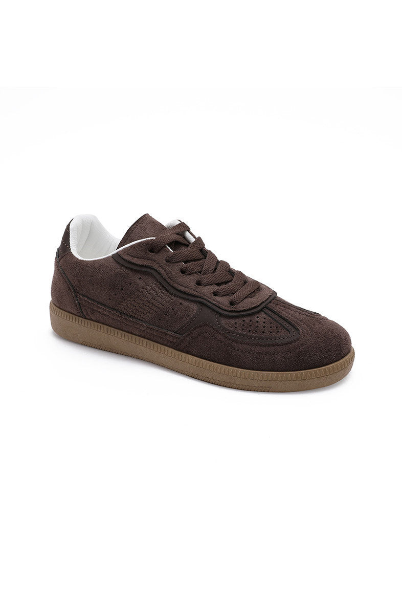 Isla Chocolate Suedette Trainers