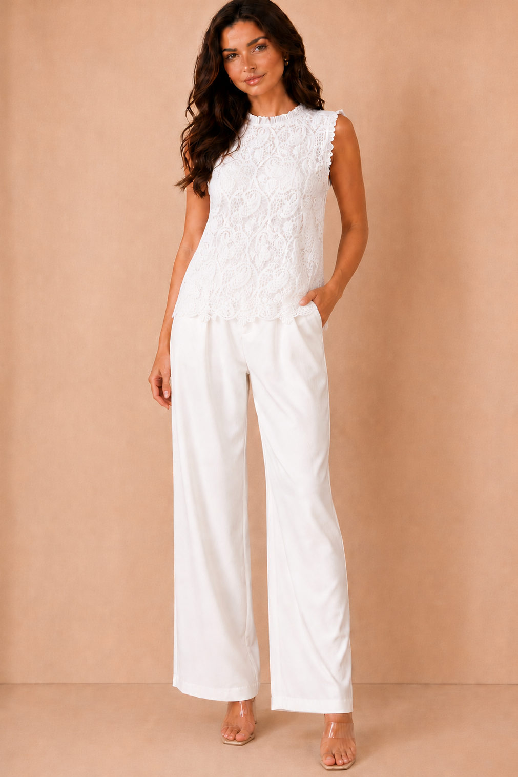Jaden White Trouser Co Ord