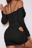 Jane Black Mesh Cut Out Dress