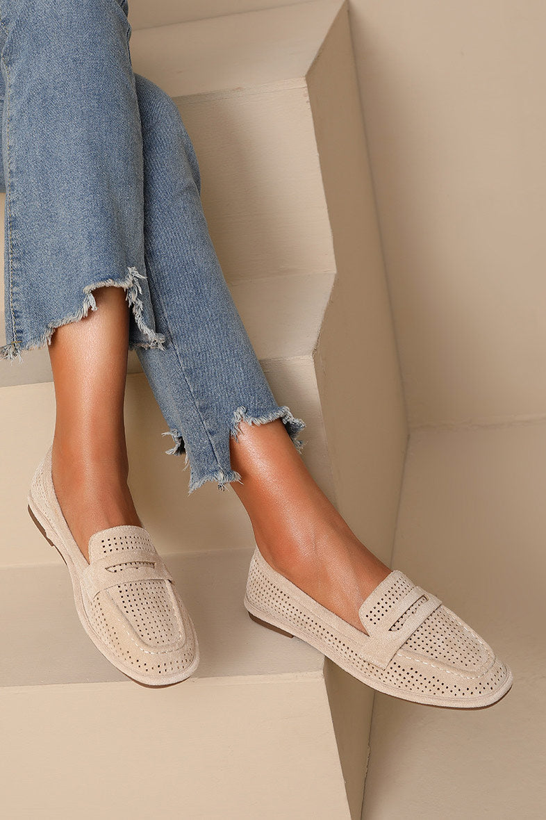 Jane Stone Suedette Loafers