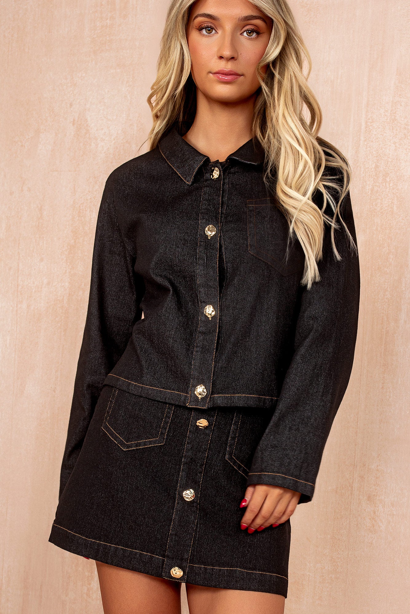 Jodie Black Denim Shacket