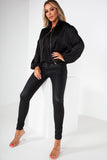 Judith Black Sateen Bomber Jacket