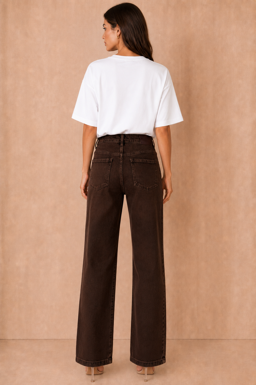 Justine Chocolate Straight Leg Jeans