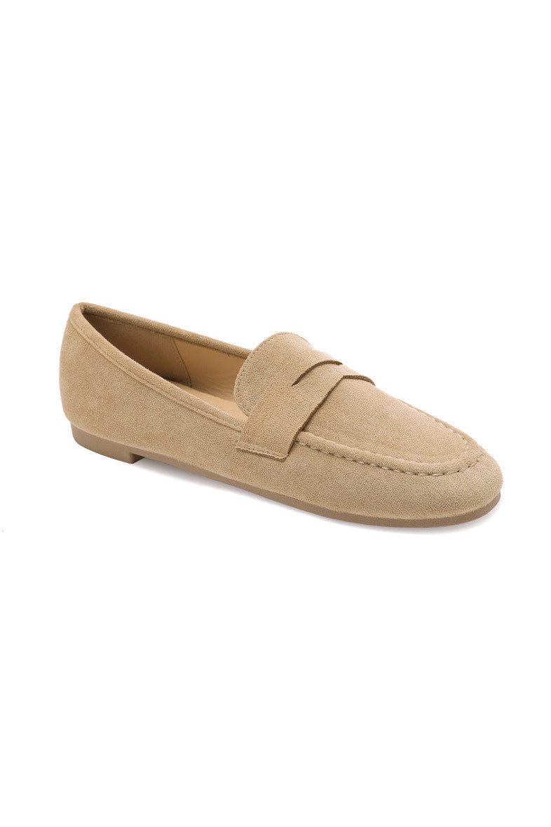 Kallie Camel Suedette Loafers